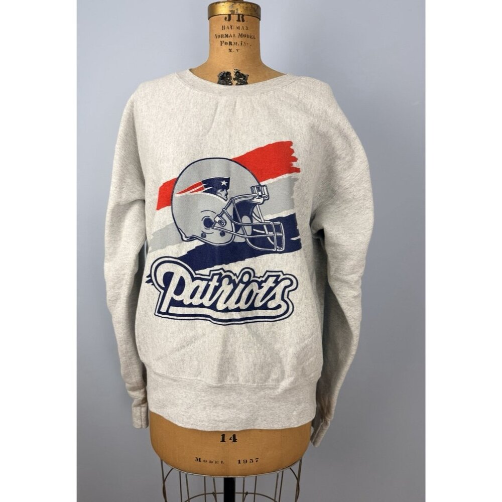 Vintage 90's New England Patriots Crewneck Sweatshirt Mens Size XL NFL Football